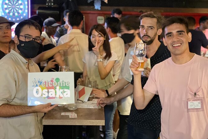 3Hour Osaka Pub Crawl Bar Hopping Nightlife Guided Tour in Namba - Stop 1: HUB Shinsaibashi, the Fast Social Start