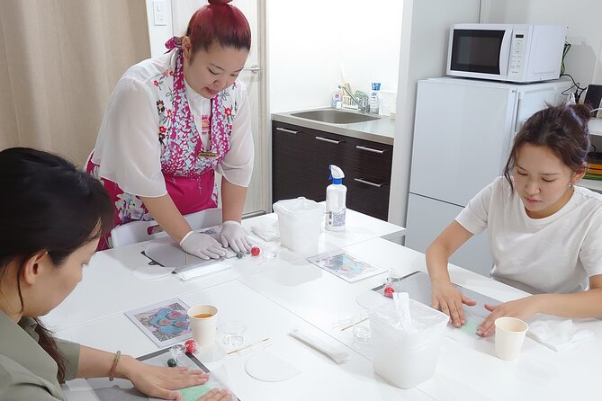 Beautiful Wagashi (Japanese Sweet) Making Class - Eating your wagashi, taking photos, and the matcha bonus effect