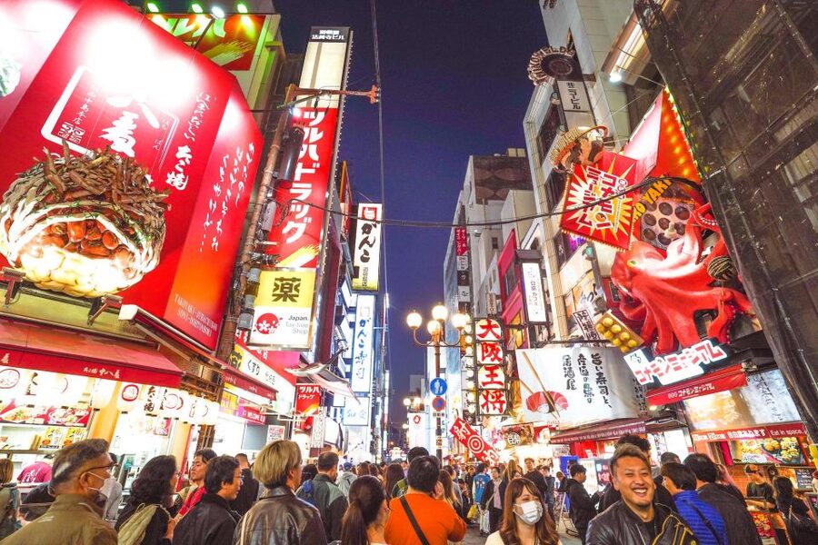 Osaka: Bar-Hopping Night Tour in Namba - Dotonbori Glico Sign at Night: Photos, Then a Second Izakaya