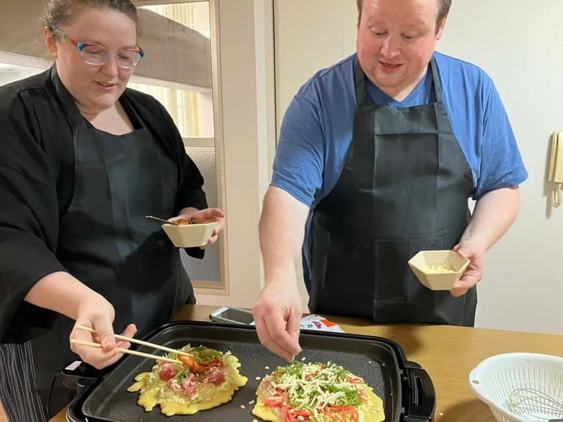 Osaka : Cooking Class Okonomiyaki & Takoyaki course in Nanba - How the 2-Hour Schedule Feels: Prep, Cooking, Then Tasting