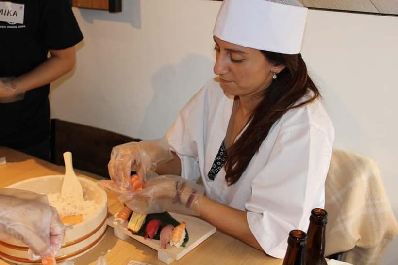 Osaka Dotonbori: Vegan/Vegetarian Sushi Making Experience - Step 3: Neta Toppings, Wasabi Placement, and Assembly