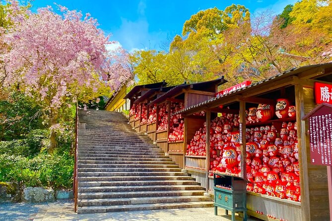 Osaka / Kyoto: Katsuoji, Arashiyama & Kinkaku-ji One Day Tour - Katsuoji Temple: daruma dolls, incense, and lucky mountain views