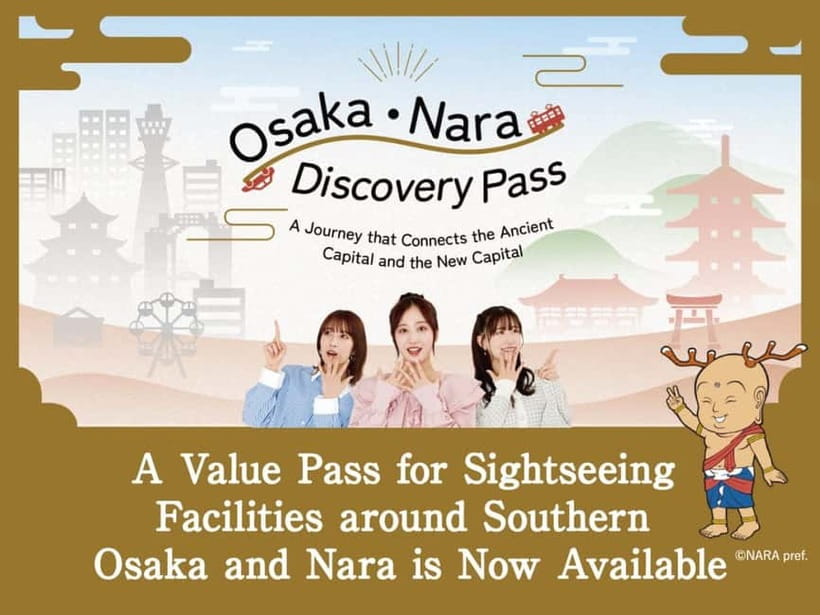 Osaka-Nara: 2-Day Discovery Pass - Northern Route: Umeda Sky, HEP FIVE, Tsutenkaku, and major Nara temples