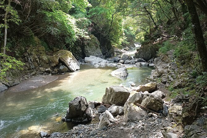 Osaka River Rapids Hike and Natural Hot Spring tour - Stop 1 Settsukyo Park: 2.1km down the Akuta River rapids
