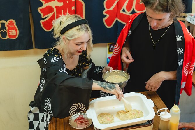 Osaka Street Food Festival :Takoyaki＆Okonomiyaki for Families - Festival energy: Dagashi snacks, games, and happi coat photo time