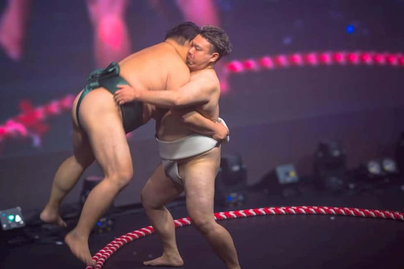 Osaka:SUMO BEATS SHOWCASE: Taiko Drum and Wagyu burger! - Price and Value for $67 per Person