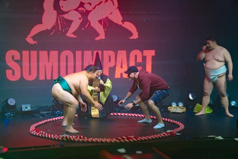 Osaka:SUMO BEATS SHOWCASE: Taiko Drum and Wagyu burger! - How the Show Moves From Silence to a Sumo Clash