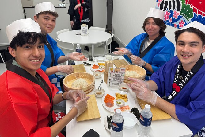 Osaka Sushimaking Experience - The Setup: Happi Gear, Clean Shop Feel, and Photo Time