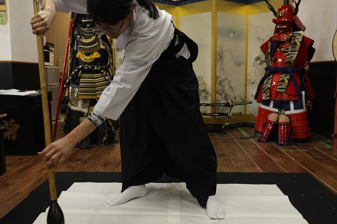 Samurai Calligraphy:Final brushstrokes of a lifetime before a War - The oversized brush performance on 150cm x 150cm paper