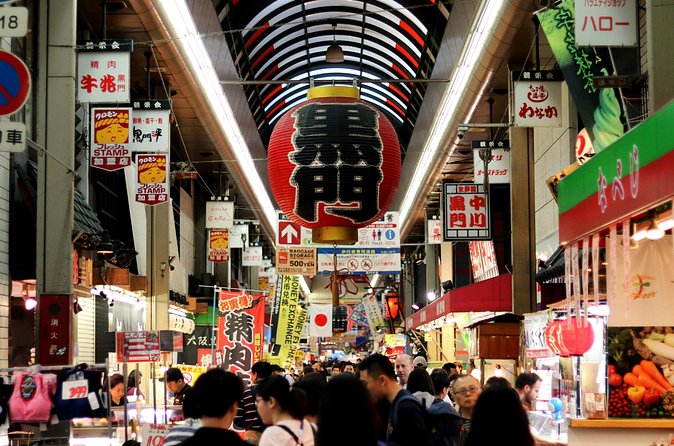 Unveiling Osaka's Charms Full Day Private Tour - Kuromon Ichiba Market: where you sample and snack wisely
