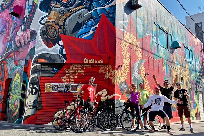 Urban Canvas: Osaka Street Art Bike Tour - Nakazaki-cho: a pizza slice moment in a 100 year old building